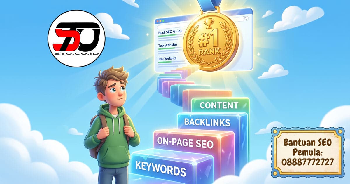 Ilustrasi tutorial SEO website dan optimasi mesin pencari untuk bisnis lokal